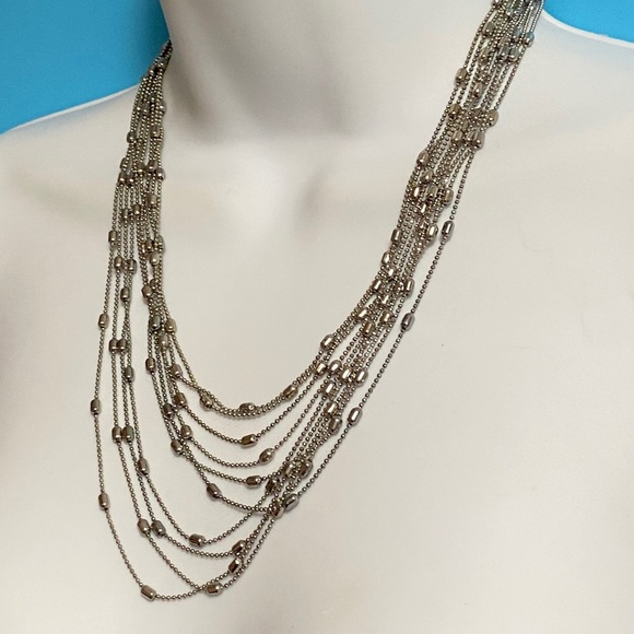 CHARMING CHARLIE Multi-Strand Silver Tone Necklace - Picture 4 of 8